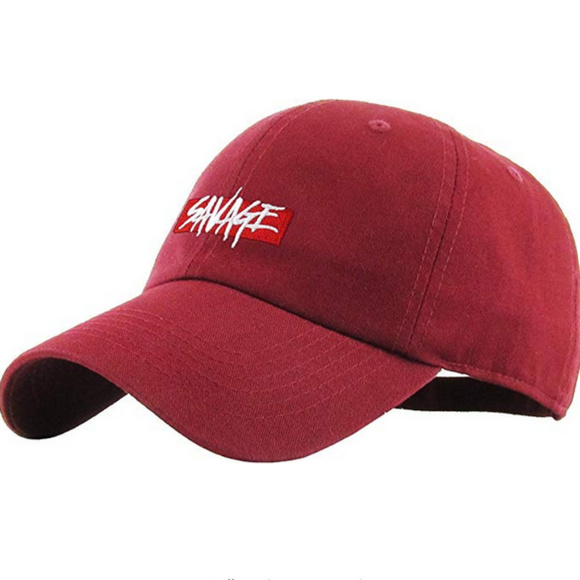 KBETHOS Other - Savage Dad Hat Burgandy